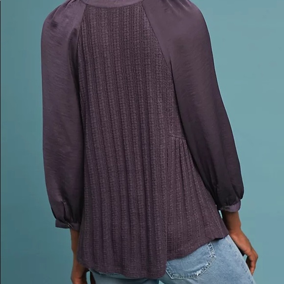 Anthropologie Meadow Rue Kersee Henley Top - Picture 3 of 3